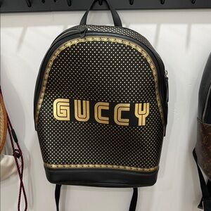 Gucci Black and Gold Men's Backpack